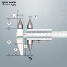 日本中村KANON孔距卡尺0.05mm精度读取内外径测试