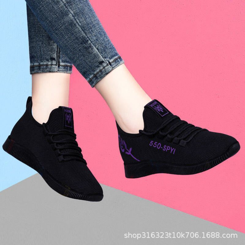 Spring and Autumn New Old Beijing Cloth Shoes Women's Shoes Women's Soft Bottom Non-Slip Sneaker Breathable Casual Shoes Pumps Canvas Shoes