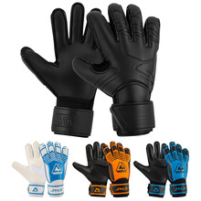 Professional Goalkeeper Gloves Black Blue Soccer Football跨