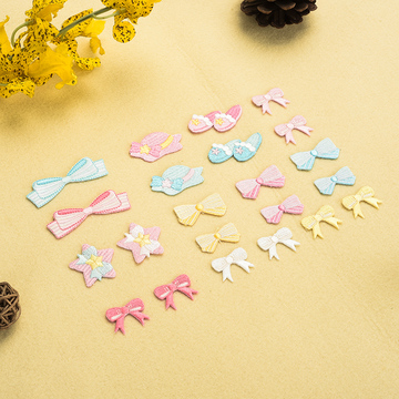 羽绒衣服包包帆布鞋手机壳自粘贴纸多色蝴蝶结装饰修补丁贴花布贴