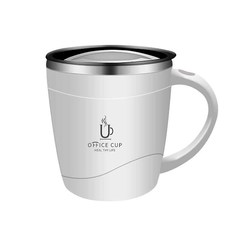 Cross-Border 304 Stainless Steel Mug Cup Double Layer Heat and Cold Insulation Business Handy Coffee Cup Office with Handle Tea Making