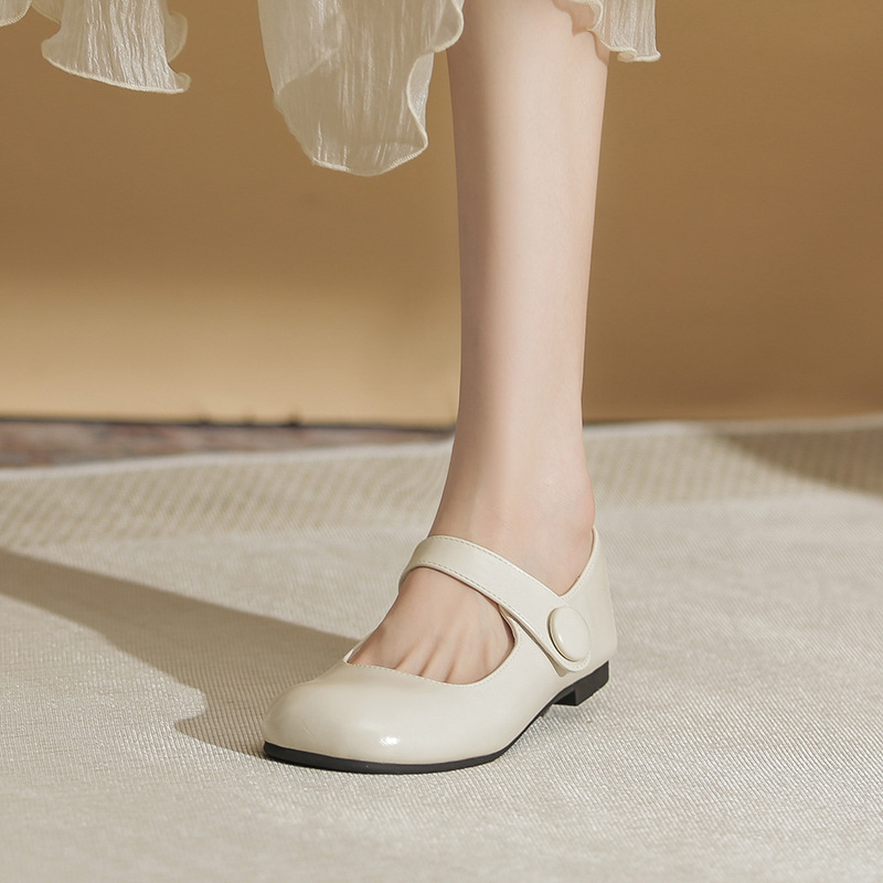 2188-1 圆头娃娃鞋女可爱大头鞋法式学院风玛丽珍鞋平底大码女鞋