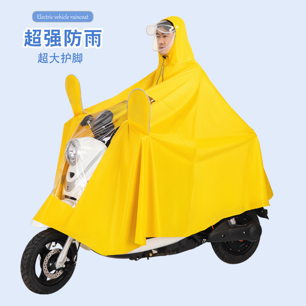 Poncho Electric Bike Raincoat Motorcycle New Riding Full Body Men and Women Adult Single Double Battery Car Rainproof