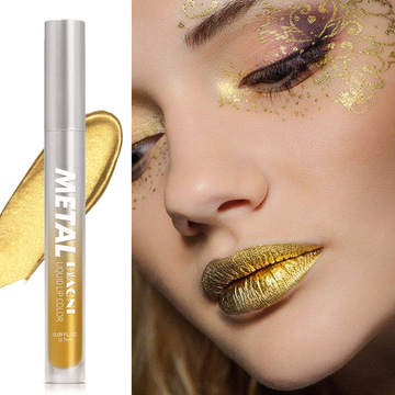 跨境专供diaoni黄金唇彩液体眼影两用彩妆唇彩不沾杯唇釉彩妆gold