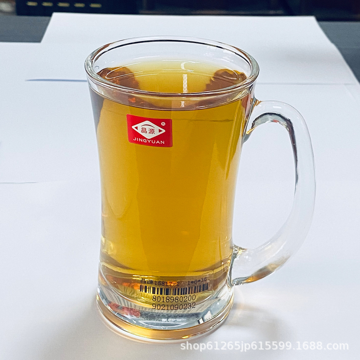 批发玻璃杯加厚大容量啤酒杯简约家用扎啤杯耐高温茶杯喝啤酒杯子