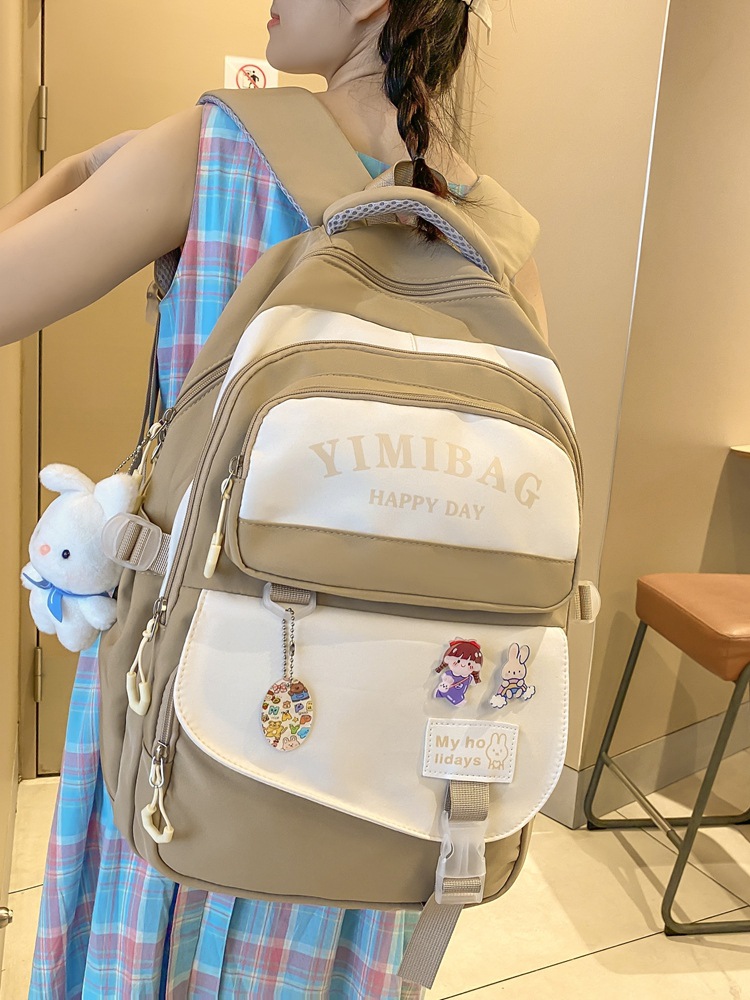 Schoolbag Female Junior High School Student Fresh Cute Backpack Middle School Students' Backpack