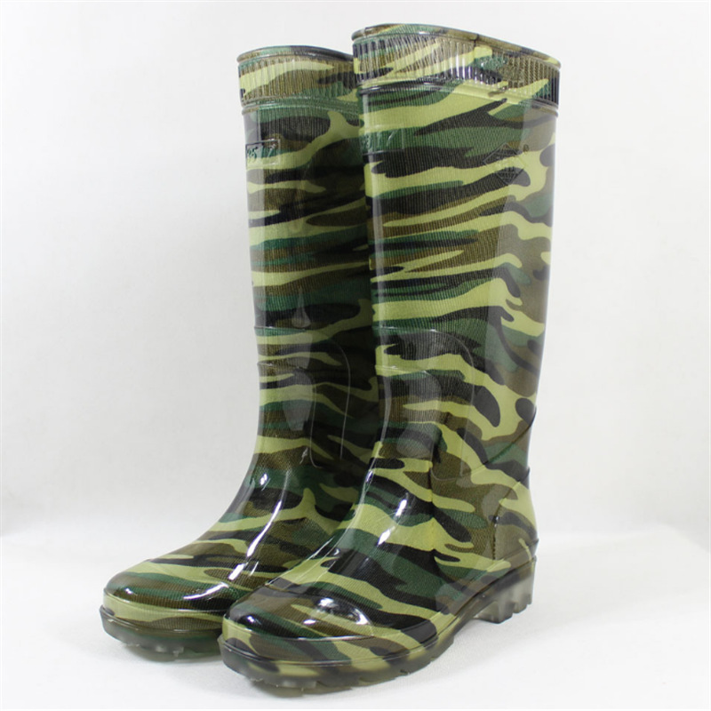 3517雨鞋中高筒雨靴男套鞋防滑牛筋底劳保水鞋迷彩防汛雨靴鞋加厚