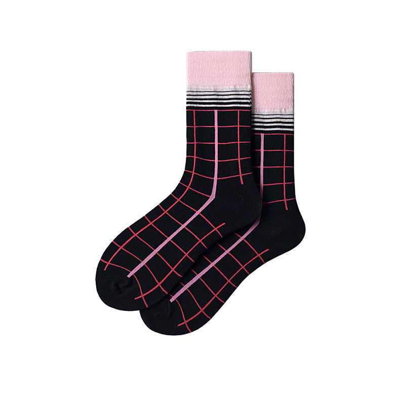 Mohan Original Internet Celebrity Model Style European and American Fashion Brand Fashion Street All-Match Fashion Striped Plaid Tube Socks Children