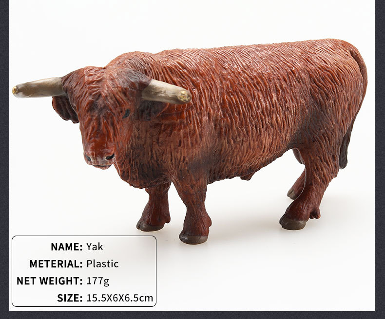 仿真动物玩具套装儿童实心动物模型水牛黄牛奶牛野牛斗牛早教手办