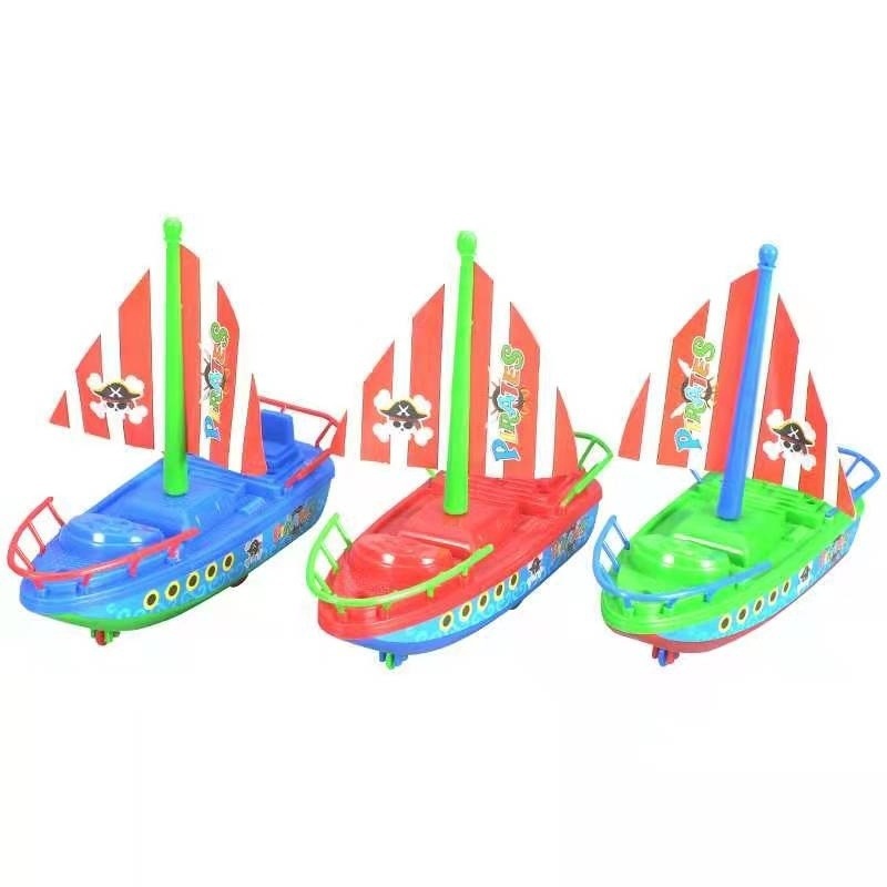 儿童玩具智力手拉线创意拉线海盗船惯性帆船小船儿童玩具赠品