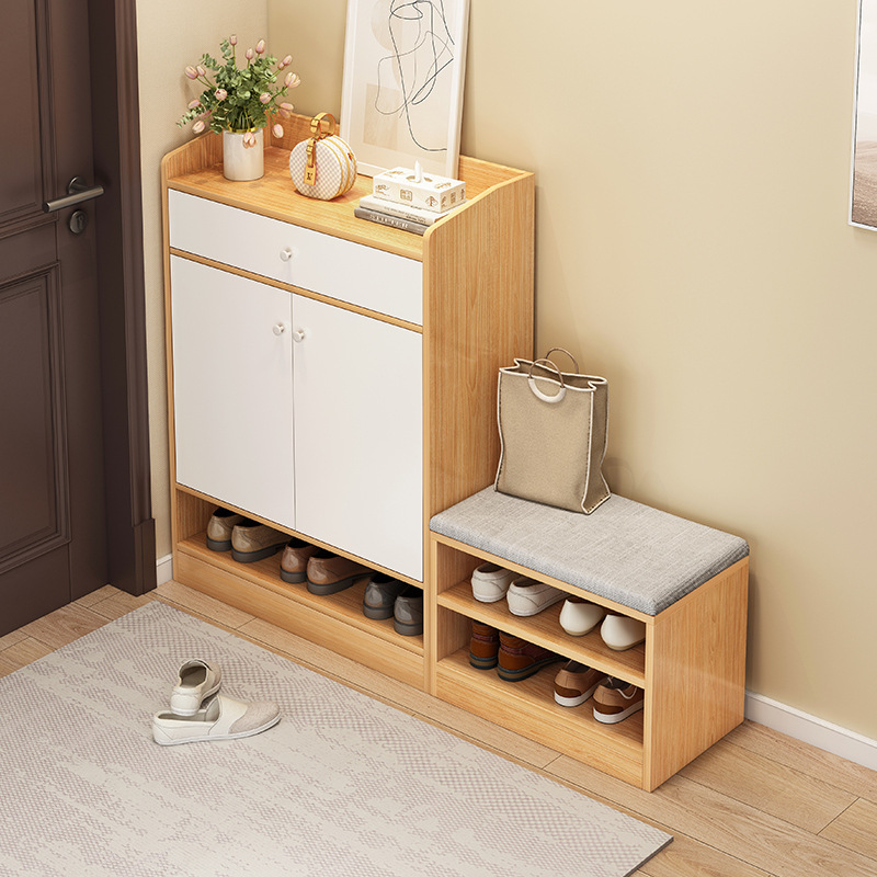入户鞋柜可坐式换鞋凳家用门口坐凳一体客厅小户型收纳经济型鞋架
