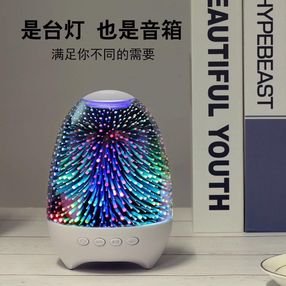 Christmas Gift Desktop Card Pat Light Touch Bluetooth Speaker Colorful Night Lamp Mobile Phone Wireless Bluetooth Speaker