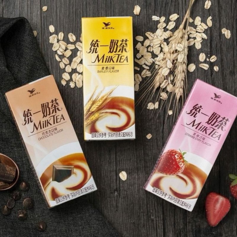 统一奶茶250ml*24盒整箱麦香巧克力草莓三口味即饮饮料