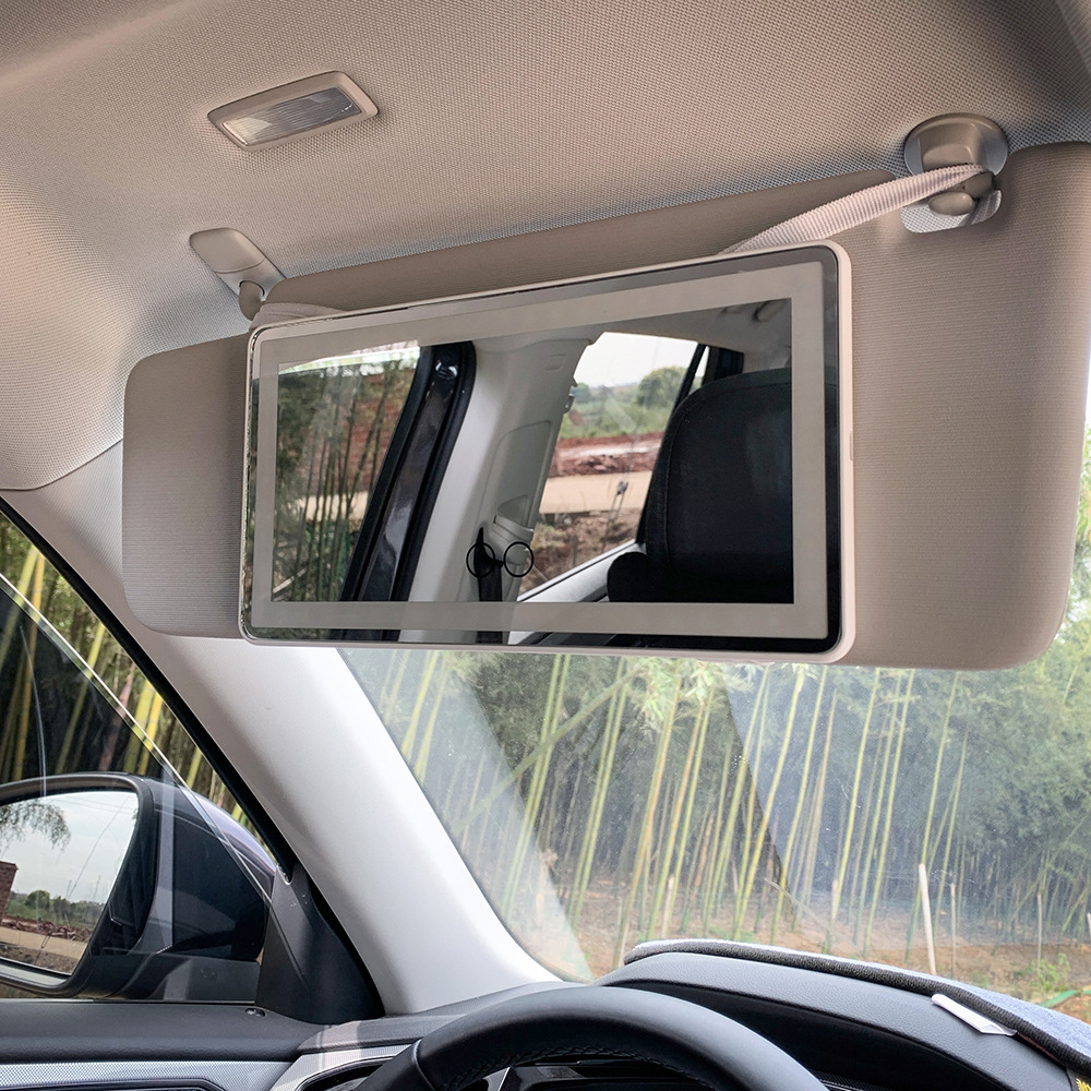 汽车用品化妆镜子车载化妆镜无灯款超薄镜片遮阳板车载镜源头厂家
