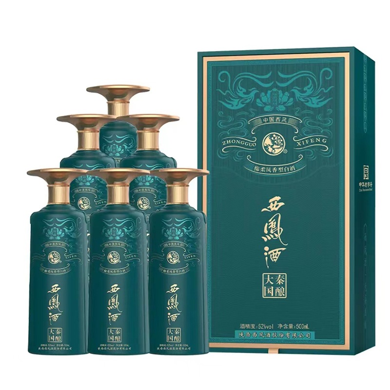 西凤酒大秦国酿瑶池凤凰52度凤香型白酒500ml*6瓶婚礼宴请收藏
