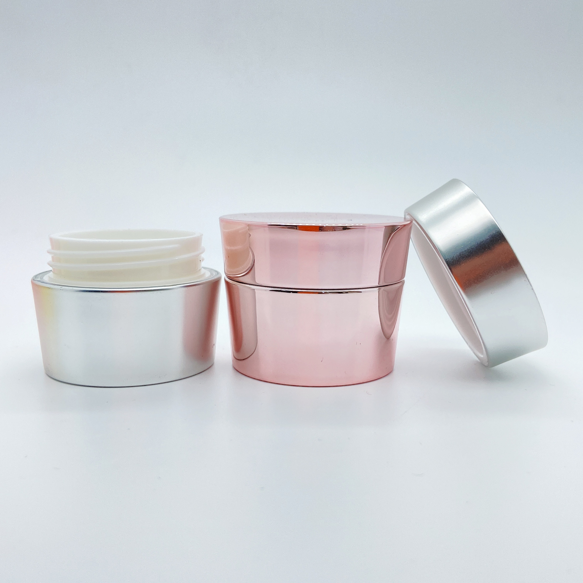 10g20g甲油胶瓶pp延长胶瓶子 圆形双层塑料面霜瓶小样试用分装瓶