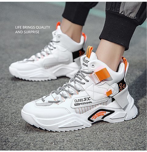 2020冬季新款高帮老爹鞋加绒保暖休闲运动韩版跑步男鞋