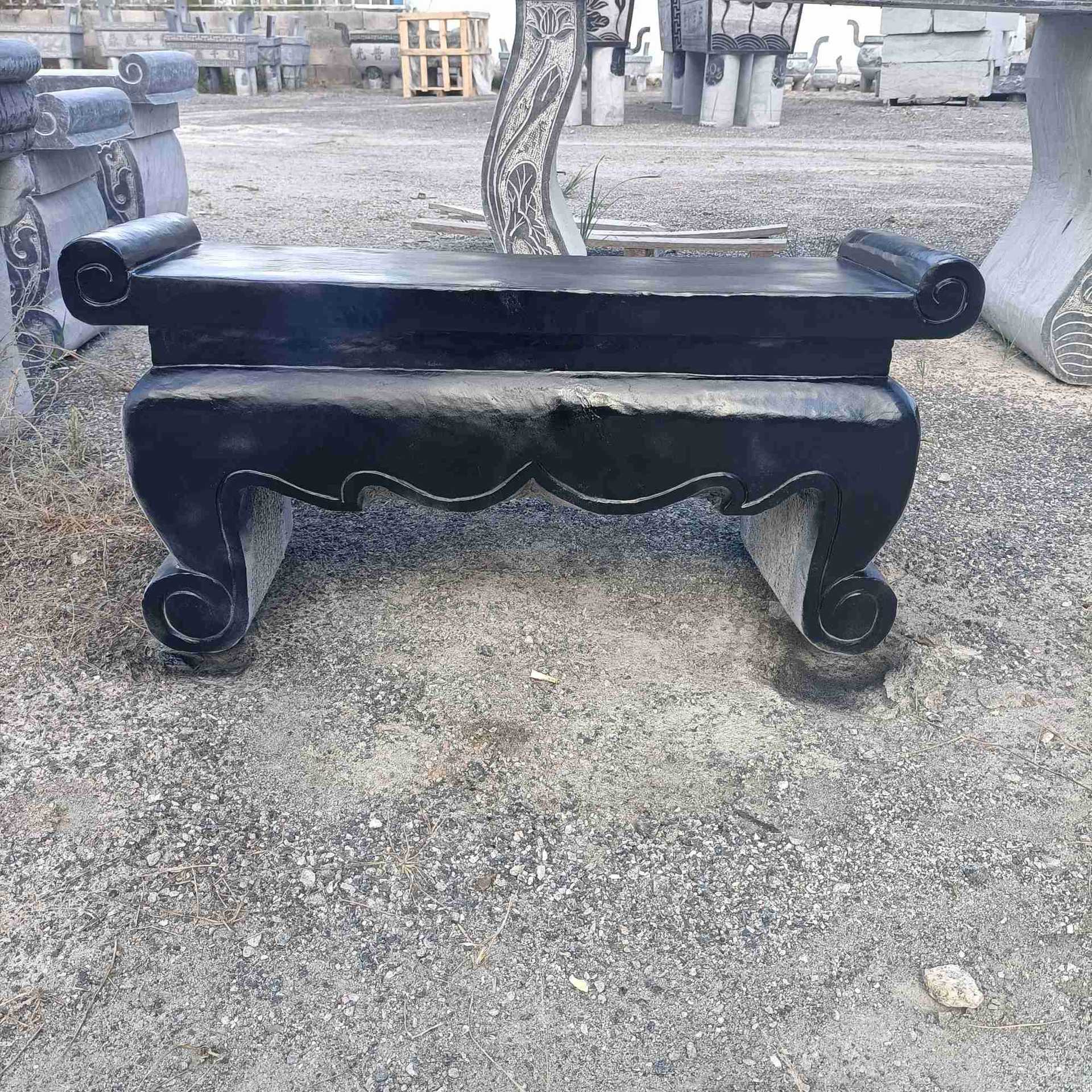 天然大理石石供桌青石圆桌茶桌石花桌花岗岩石桌庭院石桌摆件石桌