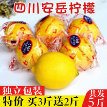 柠檬安岳黄柠檬水果当季新鲜水果批发薄皮一级柠檬果子多规格泡水