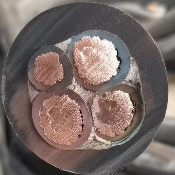 yc橡套电缆多股软芯橡胶线4芯*70 95 120 150平方3 1三相四线软线