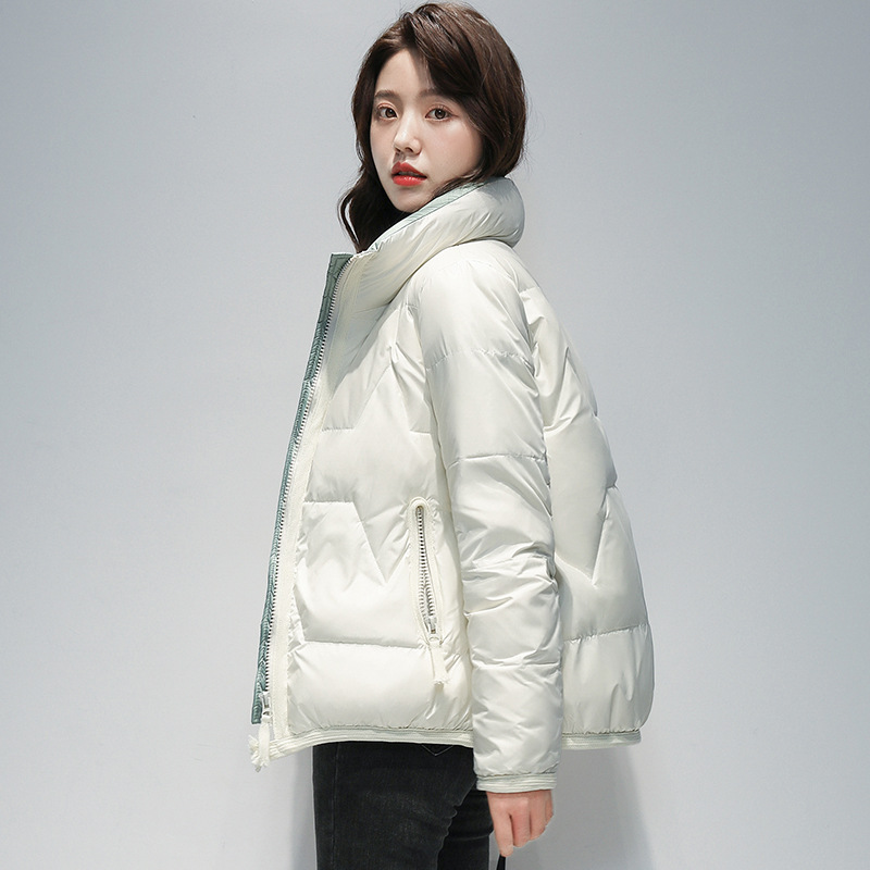 小个子轻薄韩版短款羽绒服女冬季新款立领时尚休闲大码白鸭绒外套