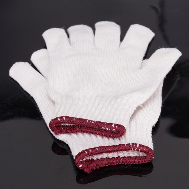 Factory Wholesale Cotton Yarn Knitted Wear-Resistant Non-Slip Anti-Sweat Breathable Comfortable Labor Protection Industrial Site Handling Seven Needle Gloves