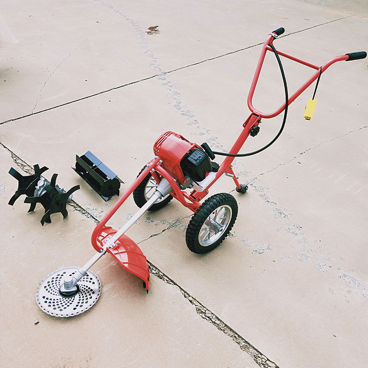 小型菜地割草机 农用背负式二冲程收割小麦工具 圆盘打草除草机