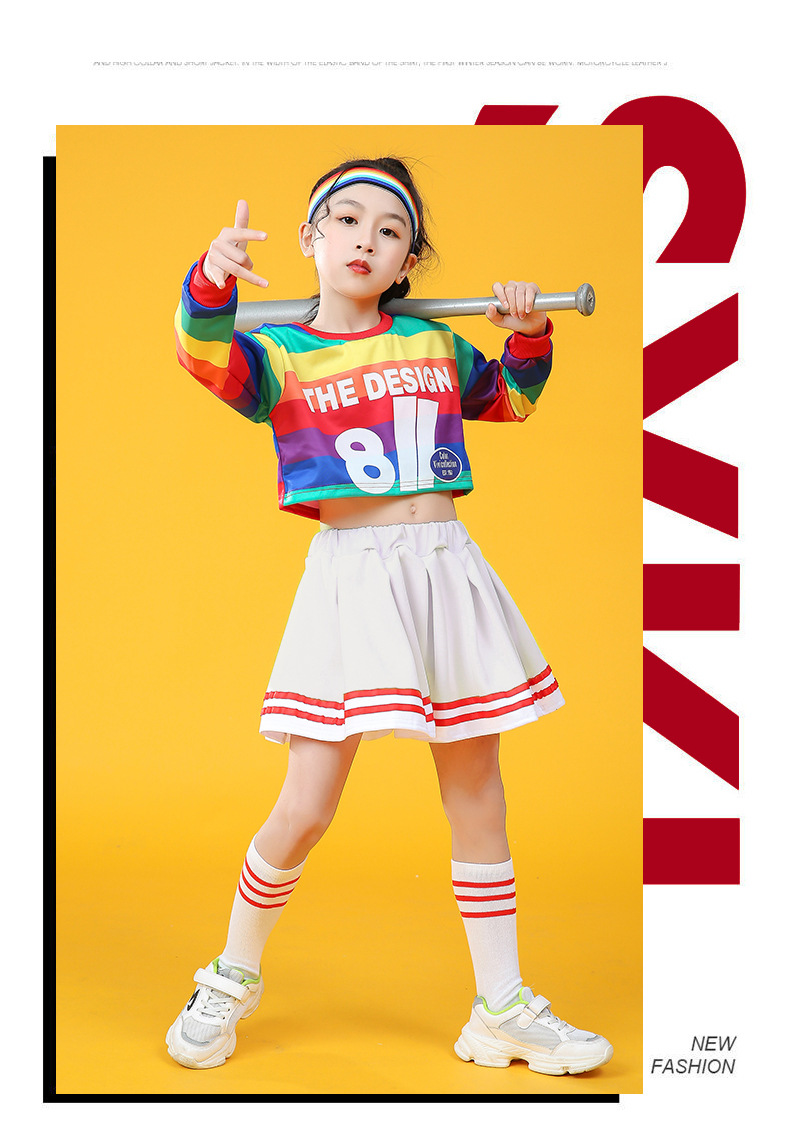 六一儿童啦啦队演出服小学生运动会开幕式服装幼儿园合唱表演服装