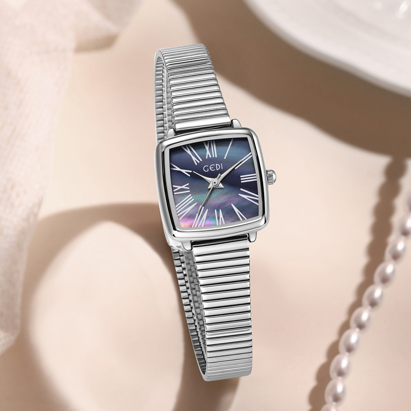 gedi歌迪轻奢小众高级感石英手表阿仙奴表带复古简约时尚女士腕表