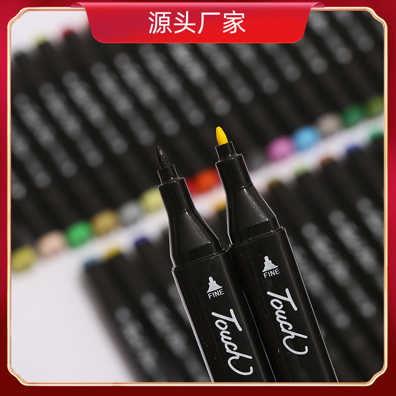 Marker Pen Double-Headed Alcohol Set for Oily Condition Painting Children Student Anime Watercolor Pen 100 Colors 262 Color Cartoon Painting