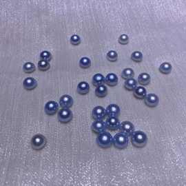 淡水珍珠马贝强光基本无暇宝蓝色颗粒珍珠裸珠批发做成品免费打孔