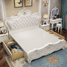 欧式床欧式大床双人床1.8米婚床实木床公主床主卧高箱1.5米少女床