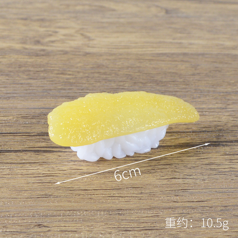 PVC Simulation Small Sushi Props Model Simulation Japanese Cuisine Rice Ball Salmon Sushi Candy Toy Toy