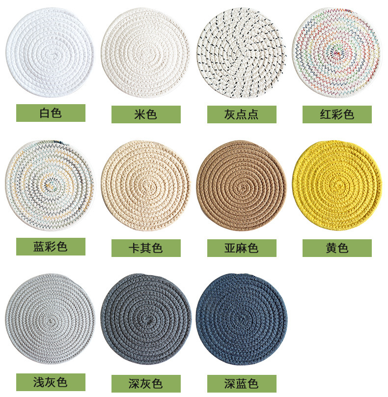 Heat Proof Mat Japanese Style Home Kitchen Cotton String Placemat Dining Table Table Mat Cup Mat Heat Proof Mat