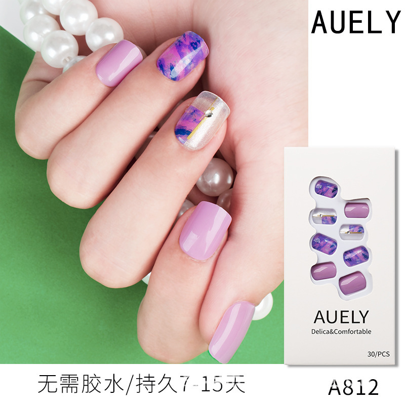 2023 Foreign Trade Exclusive for Nail Tips Wholesale Wearable Nail Stickers Wear Soft Armor 30 Pieces Wholesale