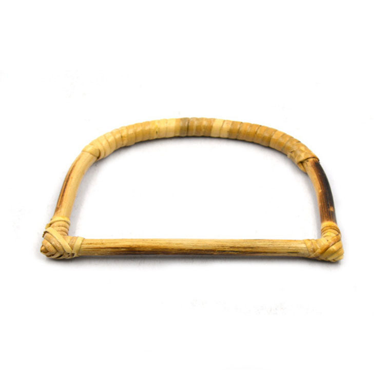 实木藤条手提手工木柄包木较包diy包配件腾编手挽把手