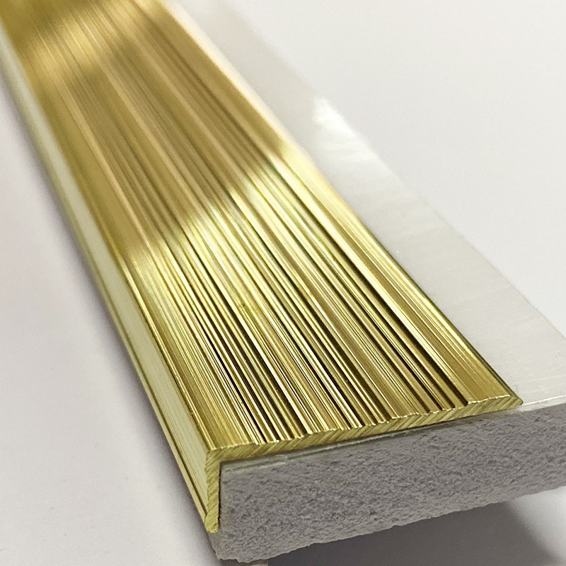 铜条条地毯字包角收口墙边型铜压条柜边直角l木地板加厚7楼梯防滑