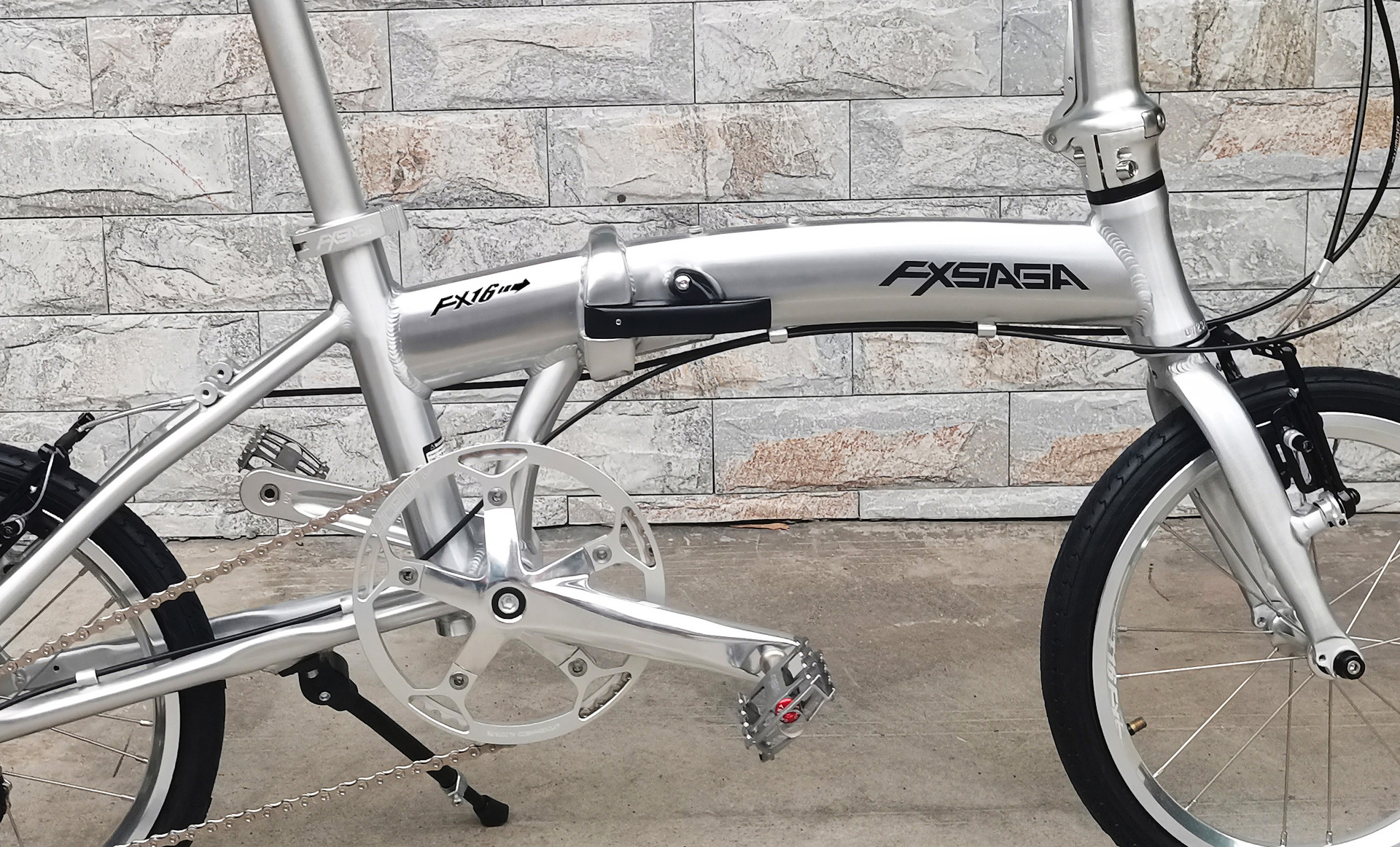 萨格新品 16寸折叠车车架超轻铝合金v刹diy 男女学生便捷自行车