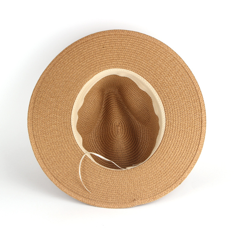 New Summer Men's and Women's Neutral Sun-Proof Straw Hat Fashion Sun-Proof UV-Proof Straw Hat Panama Hat Wholesale