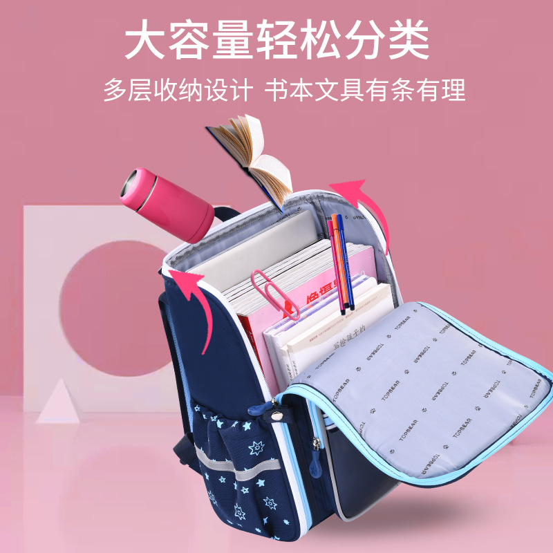 Elementary School Student Reading Bag Boy 12 Years Old One to Grades 3 to 6 Girls Burden Reduction Spine Protection Lightweight Children Backpack