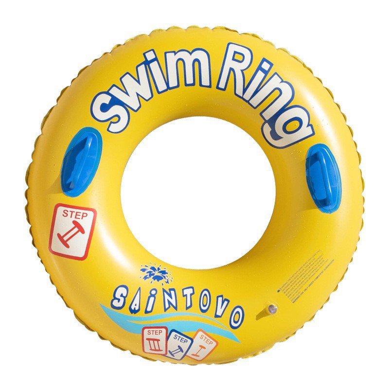 2024 Men's Thickened Extra Large Swimming Ring with Handle Adult Inflatable Life Buoy Underarm Swimming Equipment