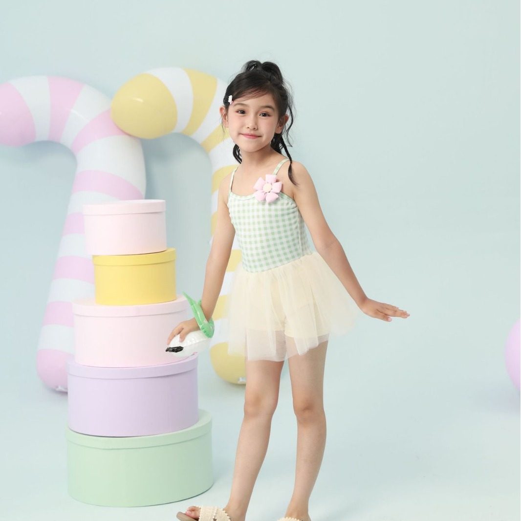 儿童泳衣女童连体公主裙可爱女孩女宝婴幼儿2岁5岁小童宝宝游泳衣