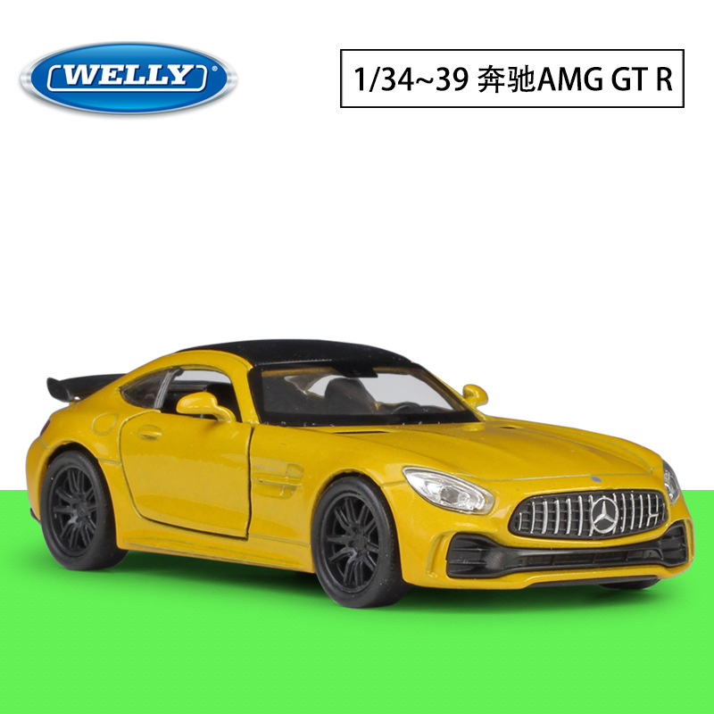welly威利1:36奔驰mercedes-amg gt r仿真合金汽车车