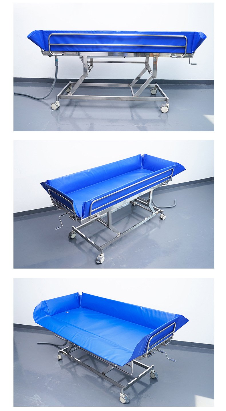 手摇式沐浴推床厂家残疾人助浴洗澡清洗清创老年人洗浴床