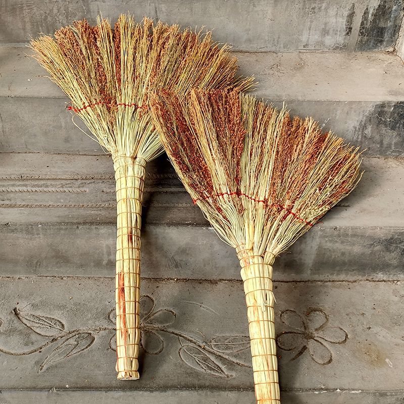 扫把单个家用老式扫地笤帚不沾头发糜子农村高粱苗扫把-阿里巴巴
