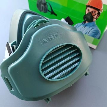 保为康面具防尘口罩喷漆绿爽颗粒物工业粉尘打磨过滤棉半面罩头戴