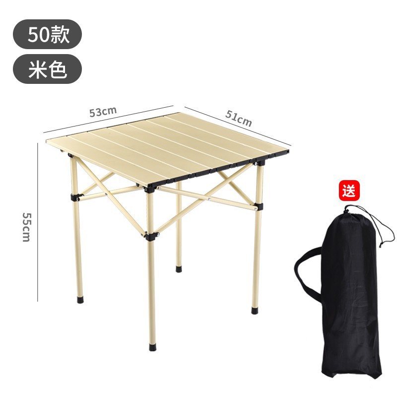 Outdoor Folding Table Camping Table Portable Aluminum Alloy Egg Roll Table Camping Table Multi-Functional round Picnic Table Picnic Table