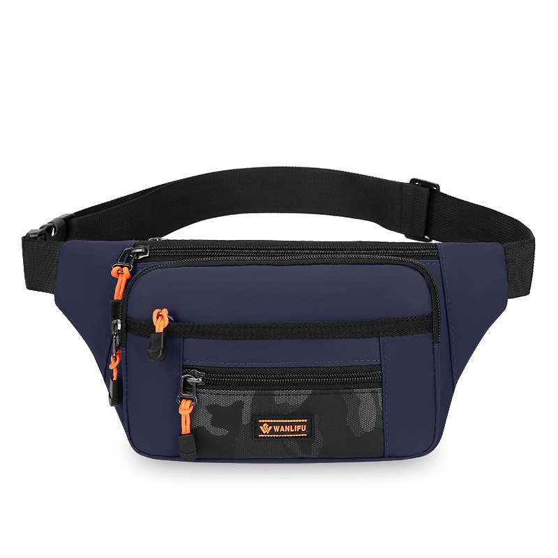 Casual Multi-Layer Waist Bag Multi-Compartment Men's Sports Phone Bag New Large Capacity Shoulder Messenger Bag Cash Bags Tide