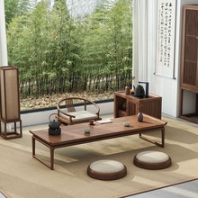 榻榻米茶桌地台桌茶几小矮桌炕桌实木仿古禅意日式飘窗木质桌