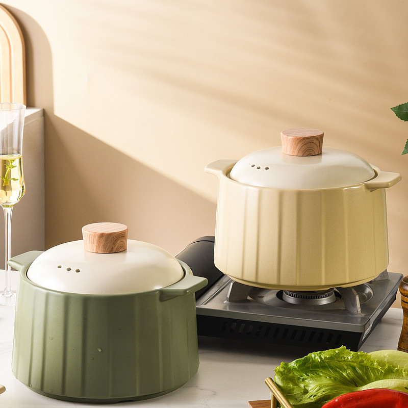 nordic simple ceramic casserole high temperature resistant stew pot open fire gas stove household soup pot rice shallow pot